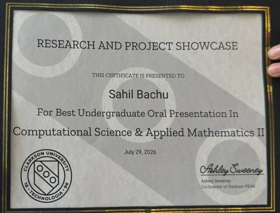 The RAPS award certificate